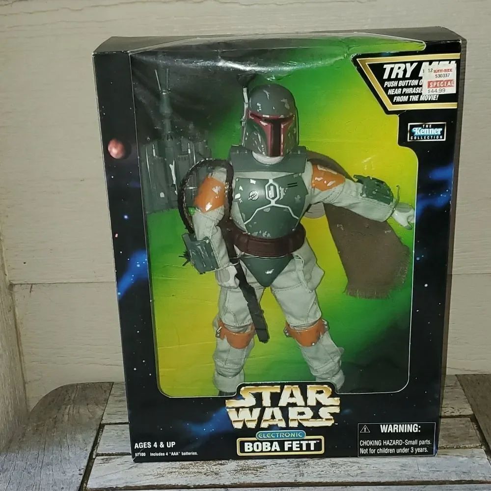 1998 Star Wars Boba Fett Electronic Action Figure New Vintage